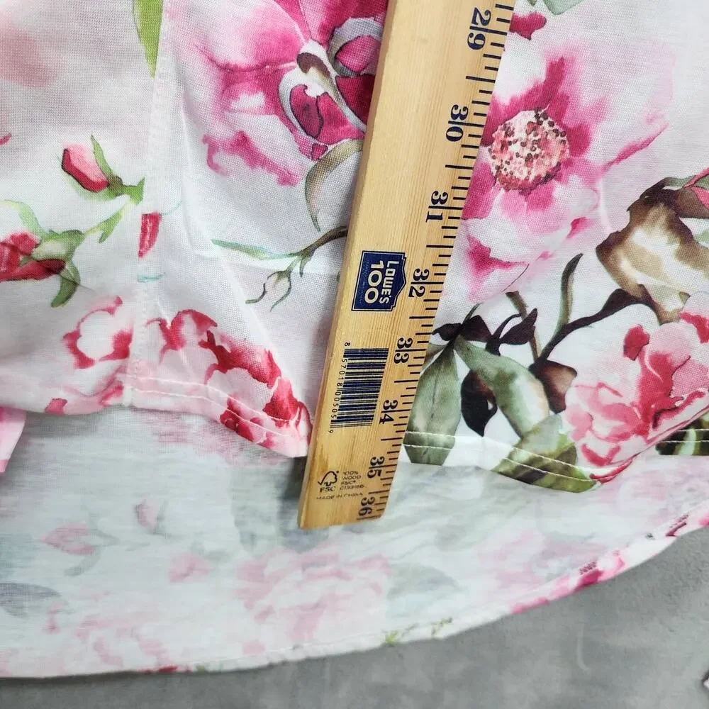 Show Me Your Mumu Robe One Size Pink White Floral “Brie Garden of Blooms” Kimono - Picture 14 of 14